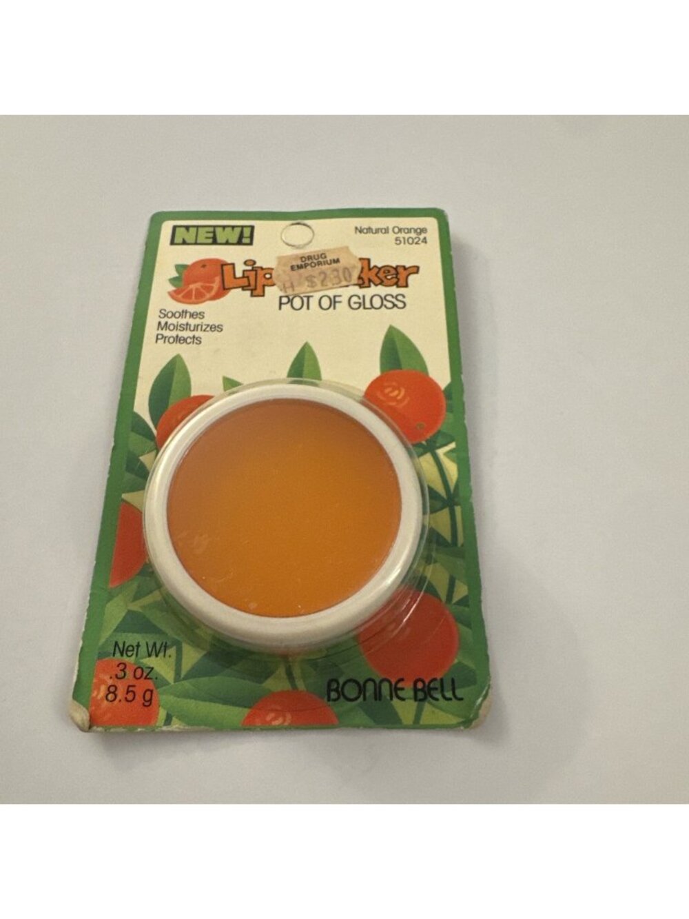 90s Bonne Bell Lip Smacker Pot of Gloss Natural Orange Jar Balm J12